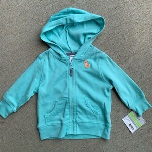 👶 Carter's Blue Zip-Up Sweatshirt Vibrant Casual Hoodie nb
